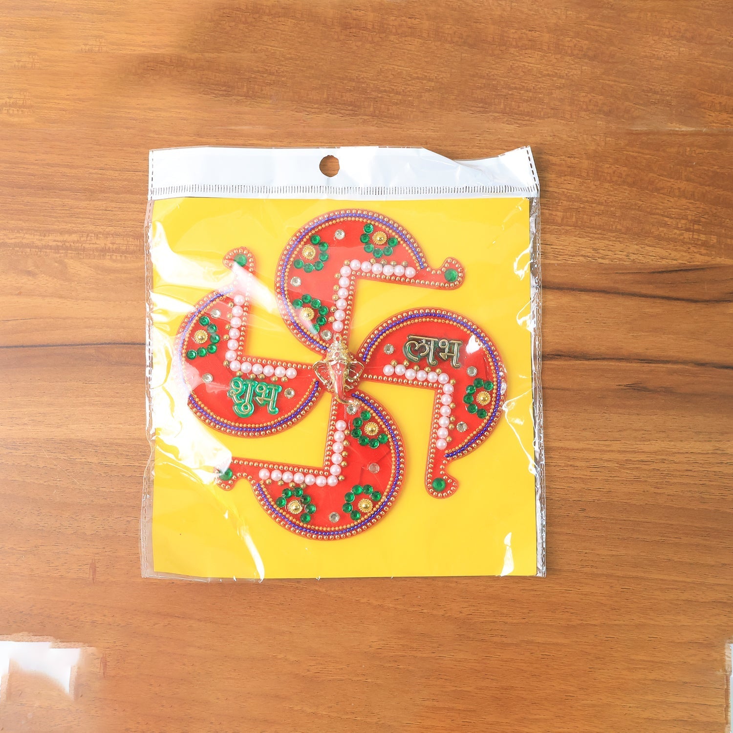 Acrylic Swastik Shubh Labh Wall Hanging  (1 Pc) Acrylic Swastik Shubh Labh Wall Hanging  (1 Pc)